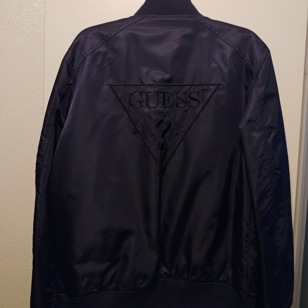 Classic Navy Blue Guess Bomber Size Medium